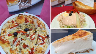 Menú para dos con entrantes, pizza, bebida y postre